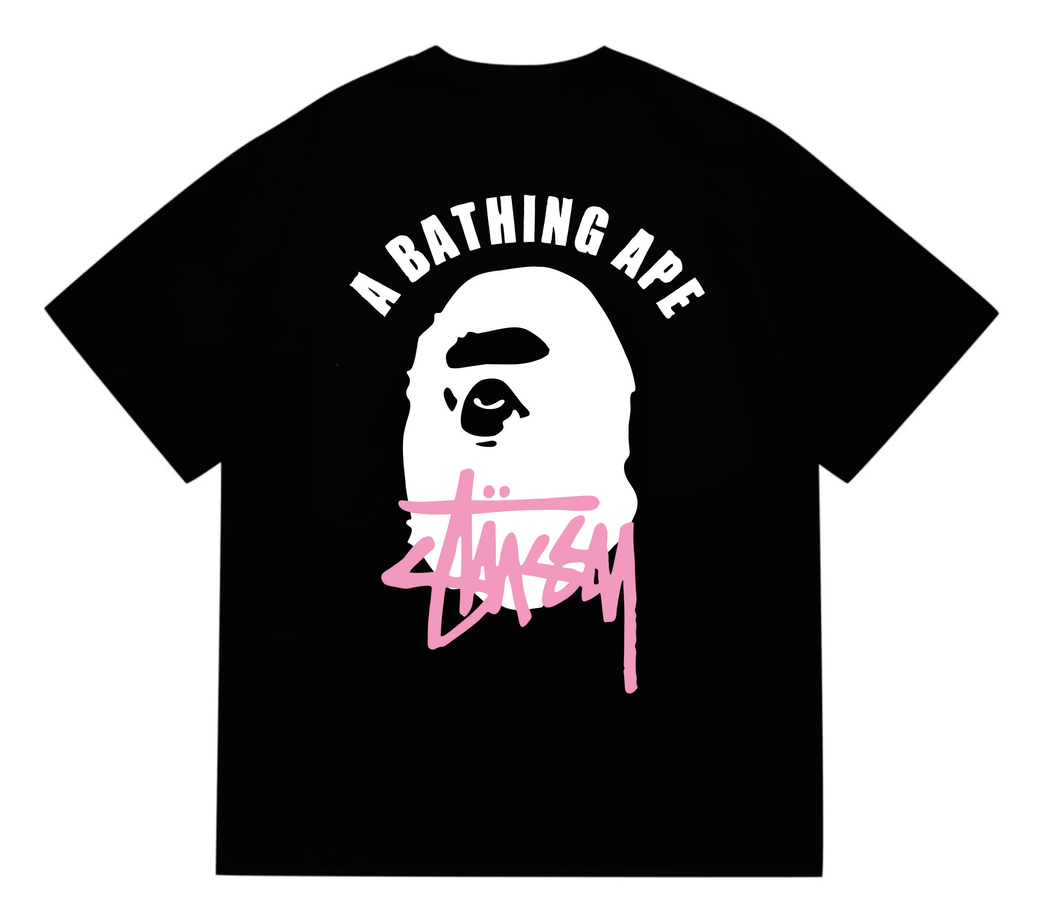 Black sheep simple graffiti logo printed short-sleeved shirt