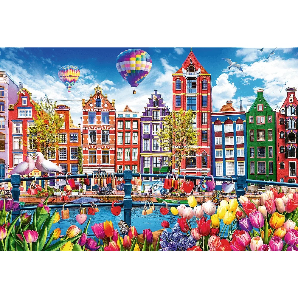 Puzzle 1500 El. Kolorowy Amsterdam