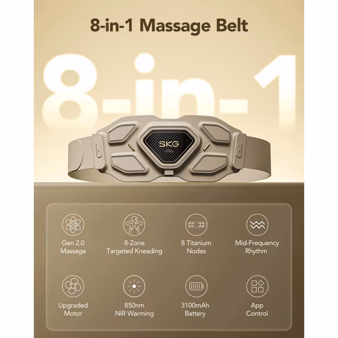 SKG  W9 Ultra Cordless Lower Back Massager with Heat