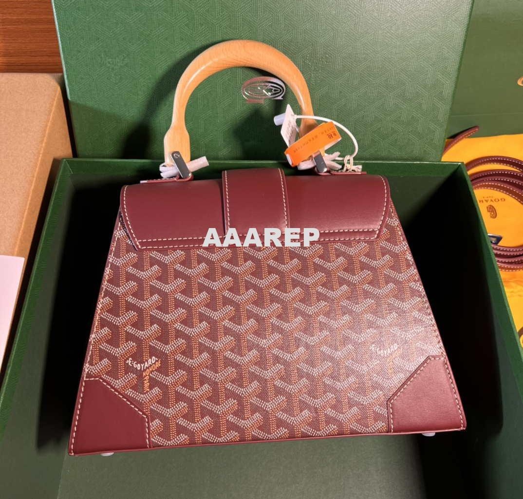 Replica Goyard Sac Saigon Pm Bag BPMLTY07CL07P Wine Red