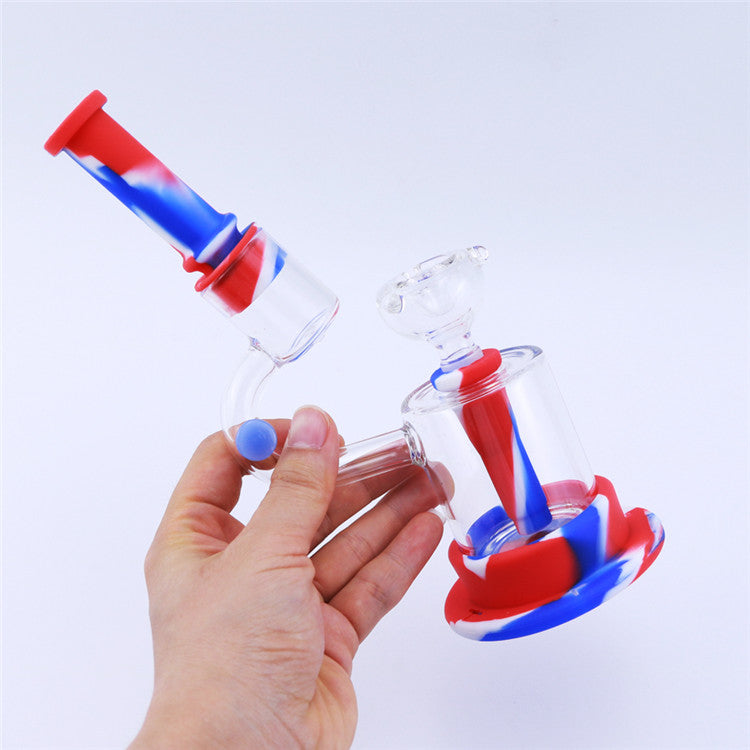 8 Microscope LED Luminous Silicone Dab Rig