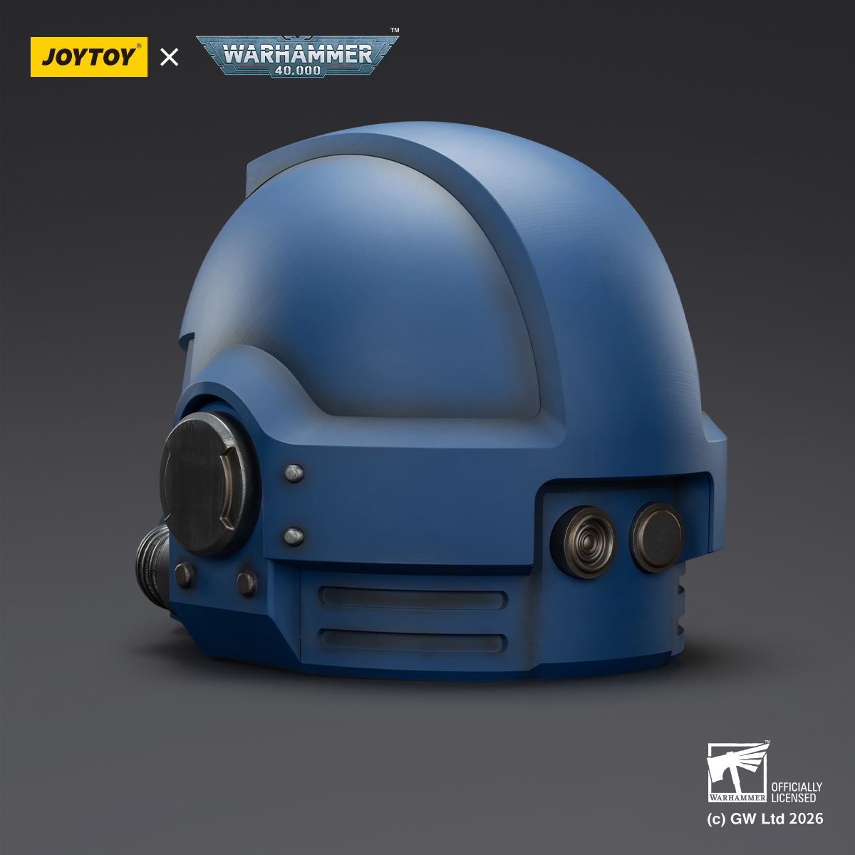 JOYTOY Warhammer 40k 1: 1 Ultramarines Captain MkX Helmet & Display Stand - JOYTOY WORLD