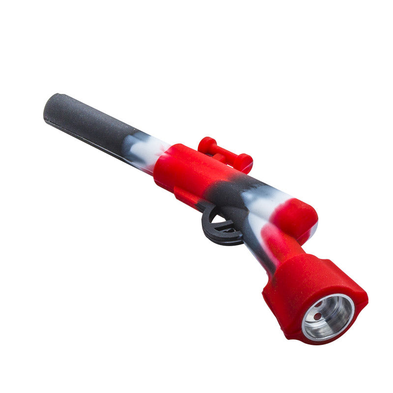 Rifle Silicone Pipe w/ Stainless Steel Bowl