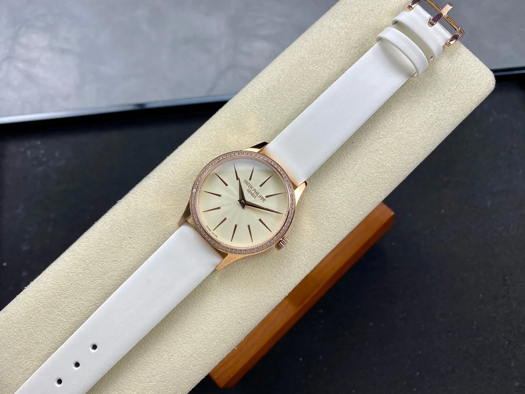 PATEK Watch Calatrava 33mm Pink Glod Champagne Gold Dial