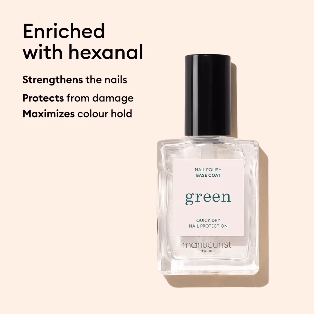 Manucurist  Green Protecting Base Coat & Gel-like Top Coat Duo for Long-Lasting Nail Polish