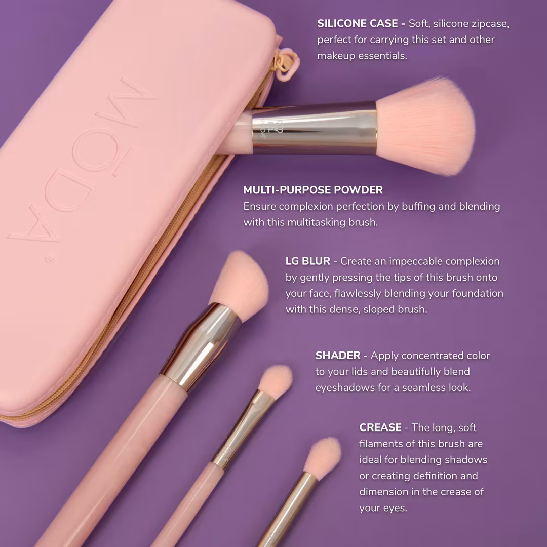 MŌDA  Beauty To Go Makeup Brush Kit