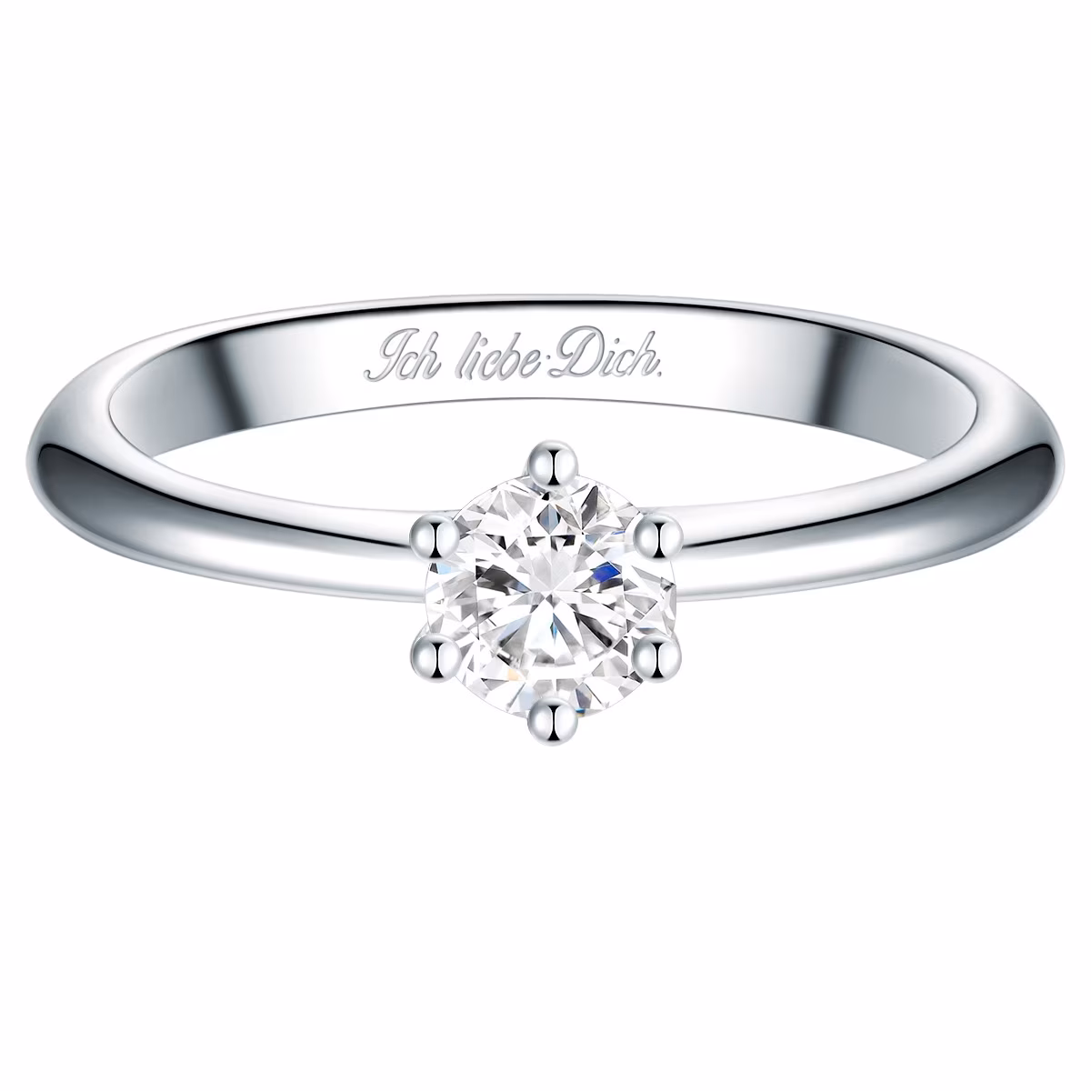 Ring aus Sterling Silber in silber mit Zirkonia