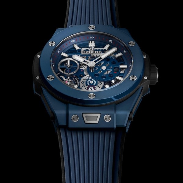 Replica Hublot Big Bang Men Automatic Blue Rubber Watch 414.EX.5123.RX