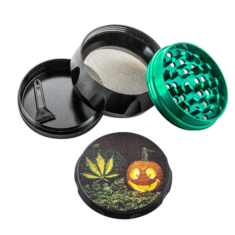 Halloweed Theme Zinc Alloy Herb Grinder 4 Piece