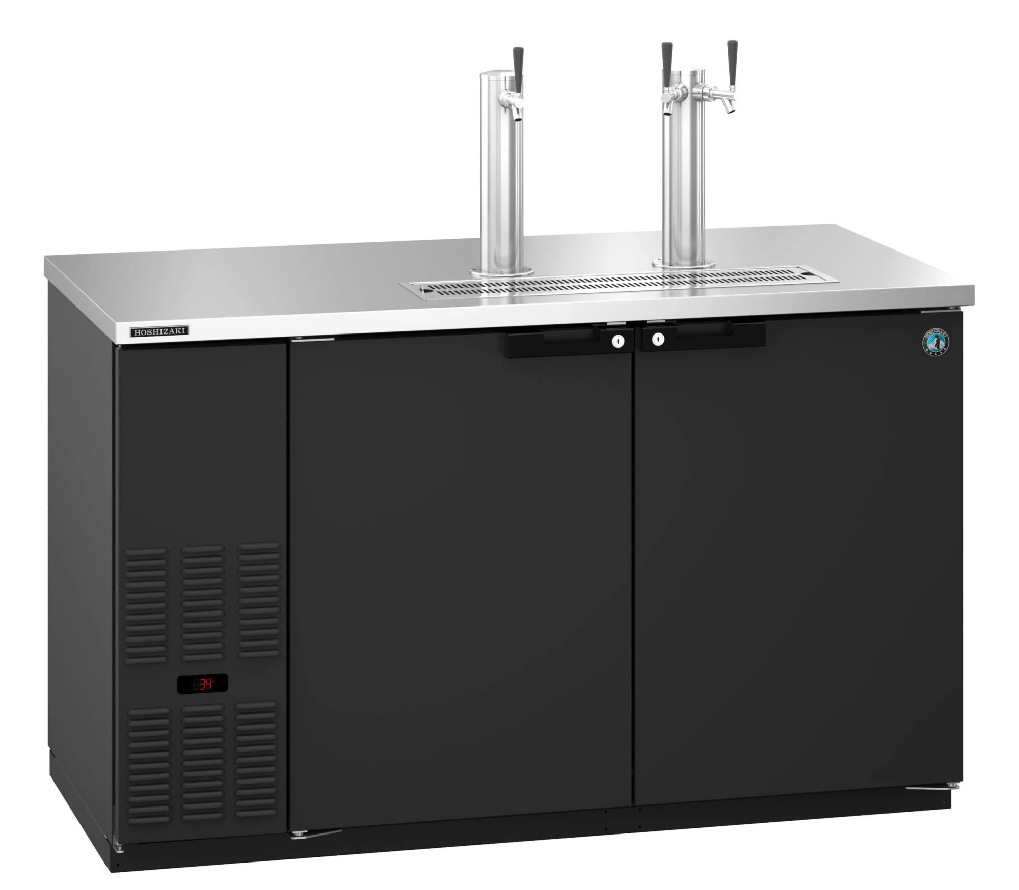 Hoshizaki KM-231BAJ, Crescent Cuber Ice Maker, Air-cooled, Built in Storage Bin