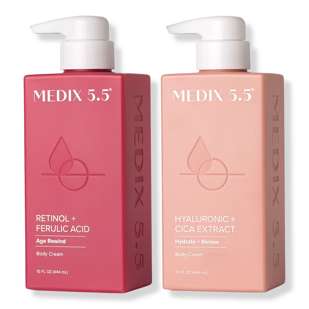 Medix 5.5  Firm + Hydrate Duo | Retinol + Ferulic Acid Body Cream, Hyaluronic Acid + Cica Body Cream