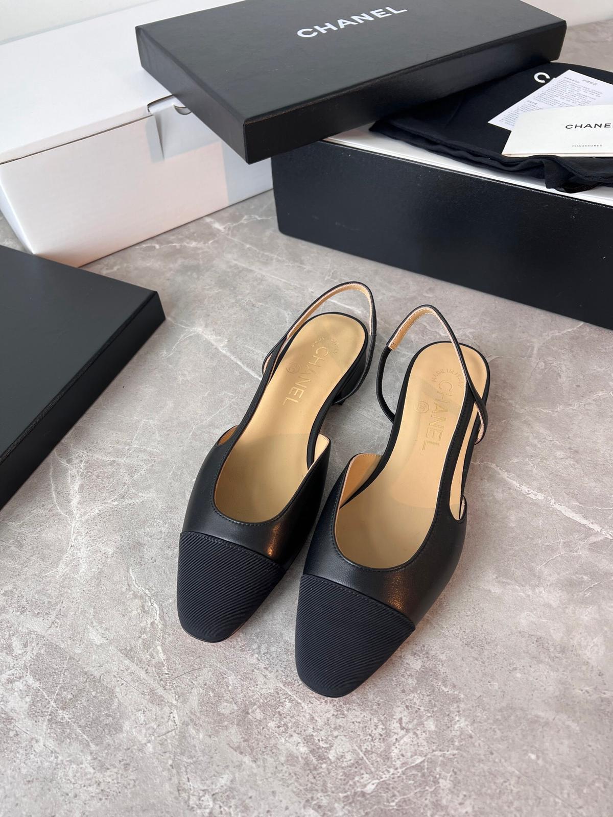 Chanel Classic color-block Slingback backstrap sandals