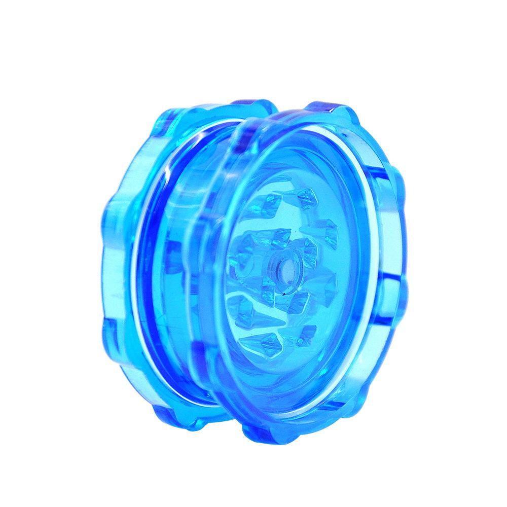 Transparent Plastic Novelty Herb Grinder 2 Layer 50MM (3 Color)