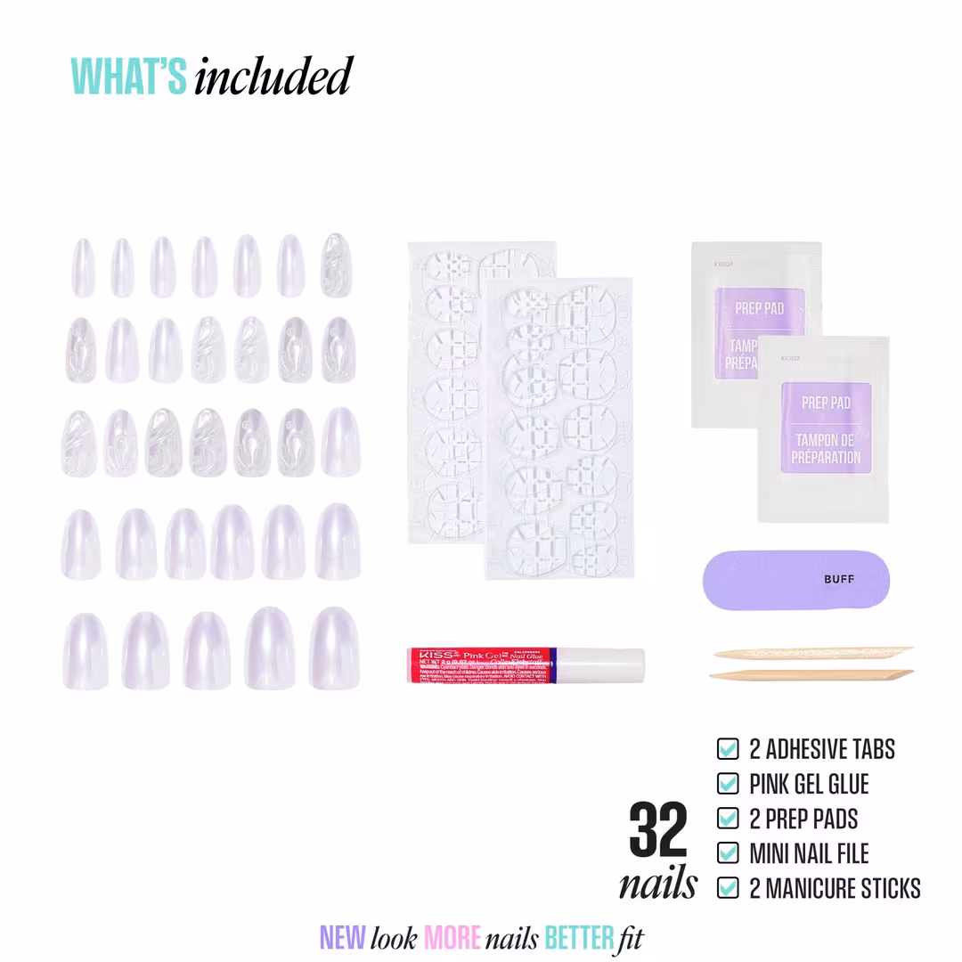 Kiss  Icon Premium Medium Almond Press On Nails, Remarkable