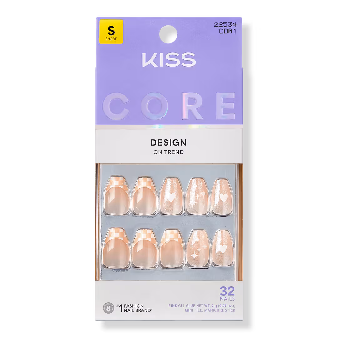 Kiss  Core Design Short Coffin Press On Nails, Cheers