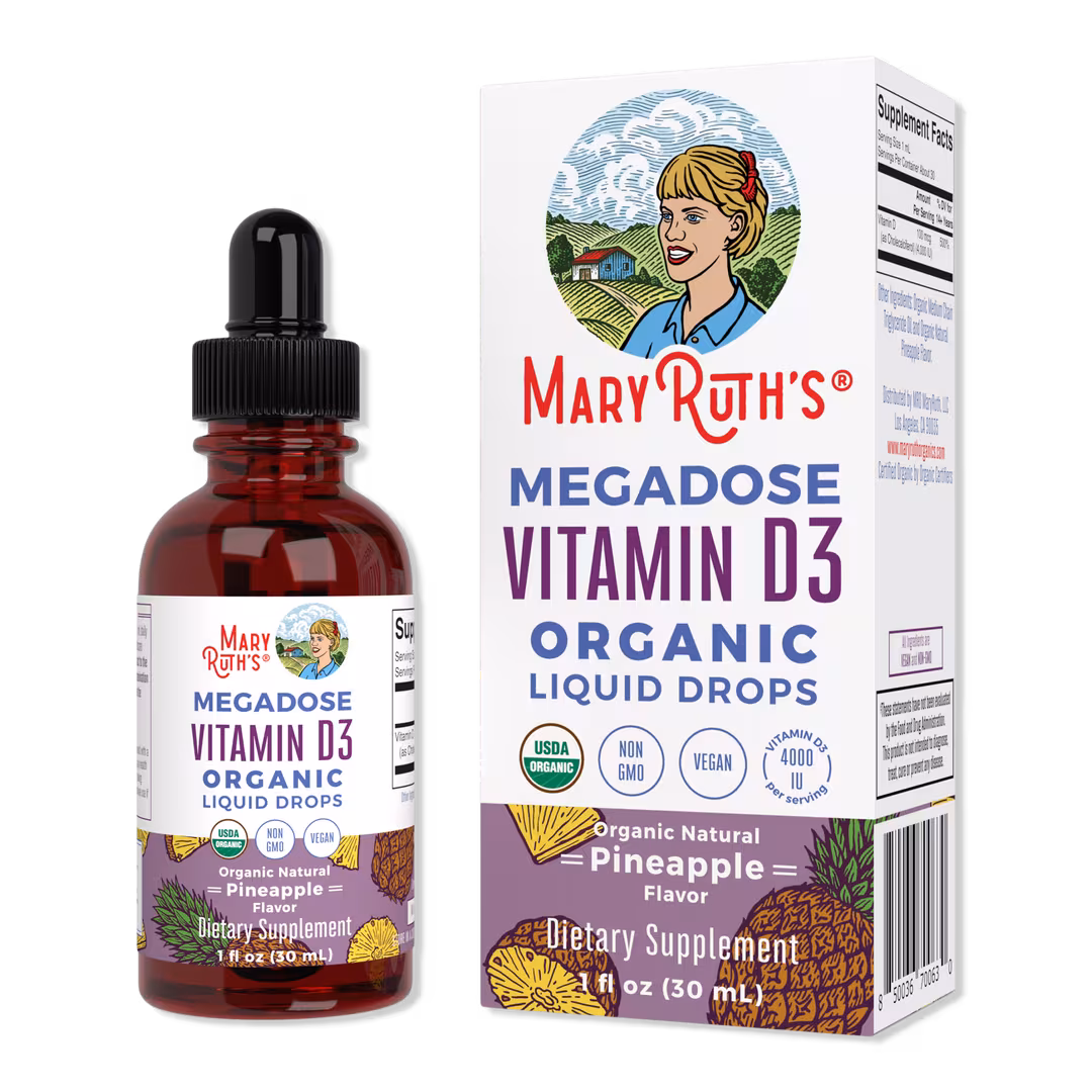 MaryRuth's  Megadose Vitamin D3 Organic Liquid Drops Pineapple