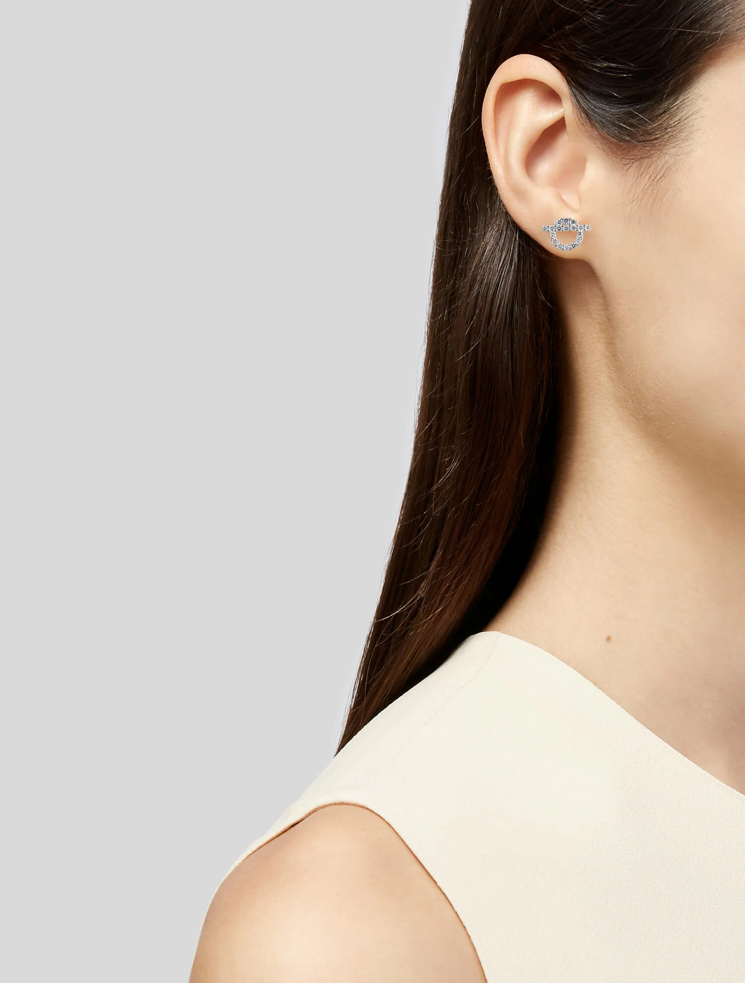 Hermes Diamond Finesse Stud Earrings