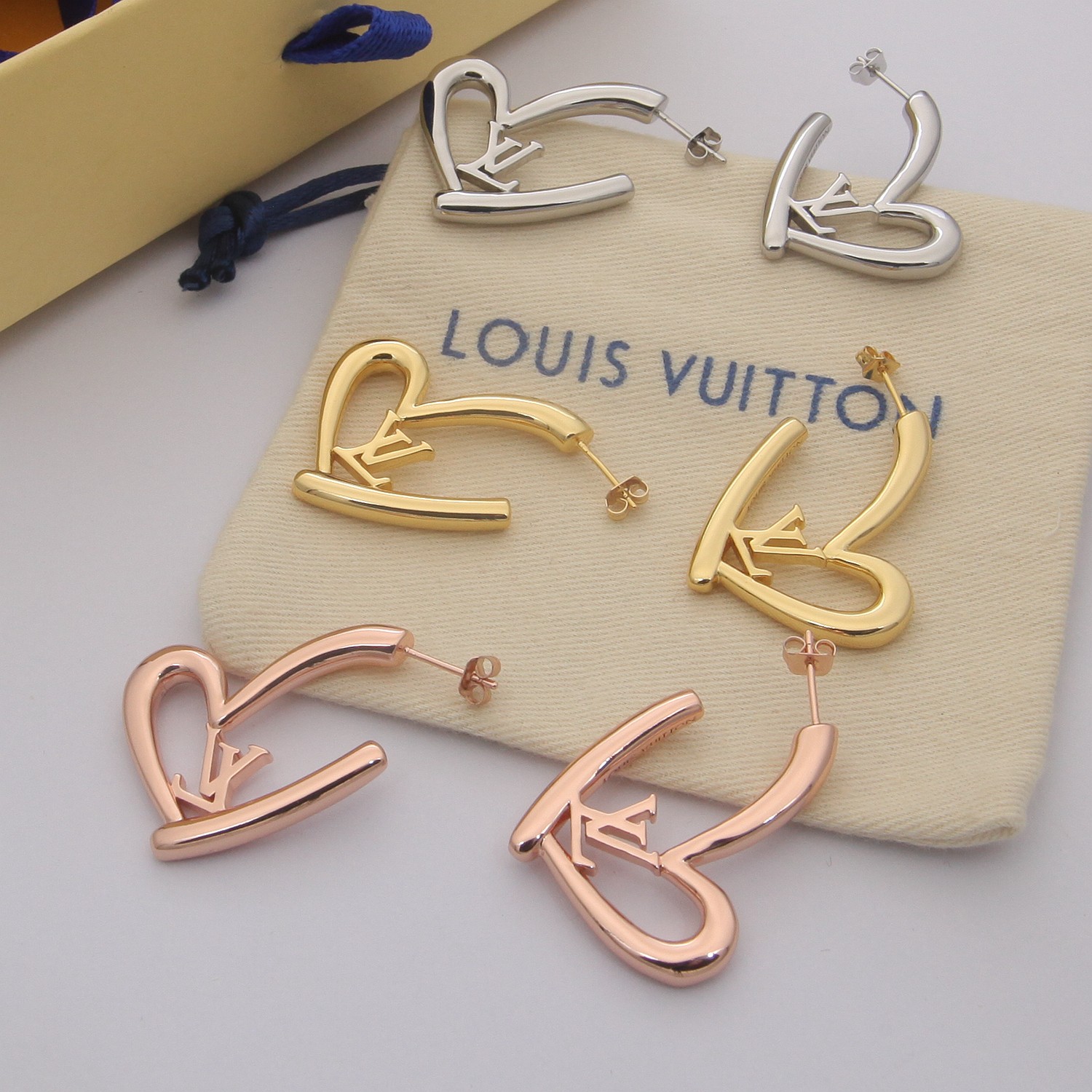 LV Heart Earrings