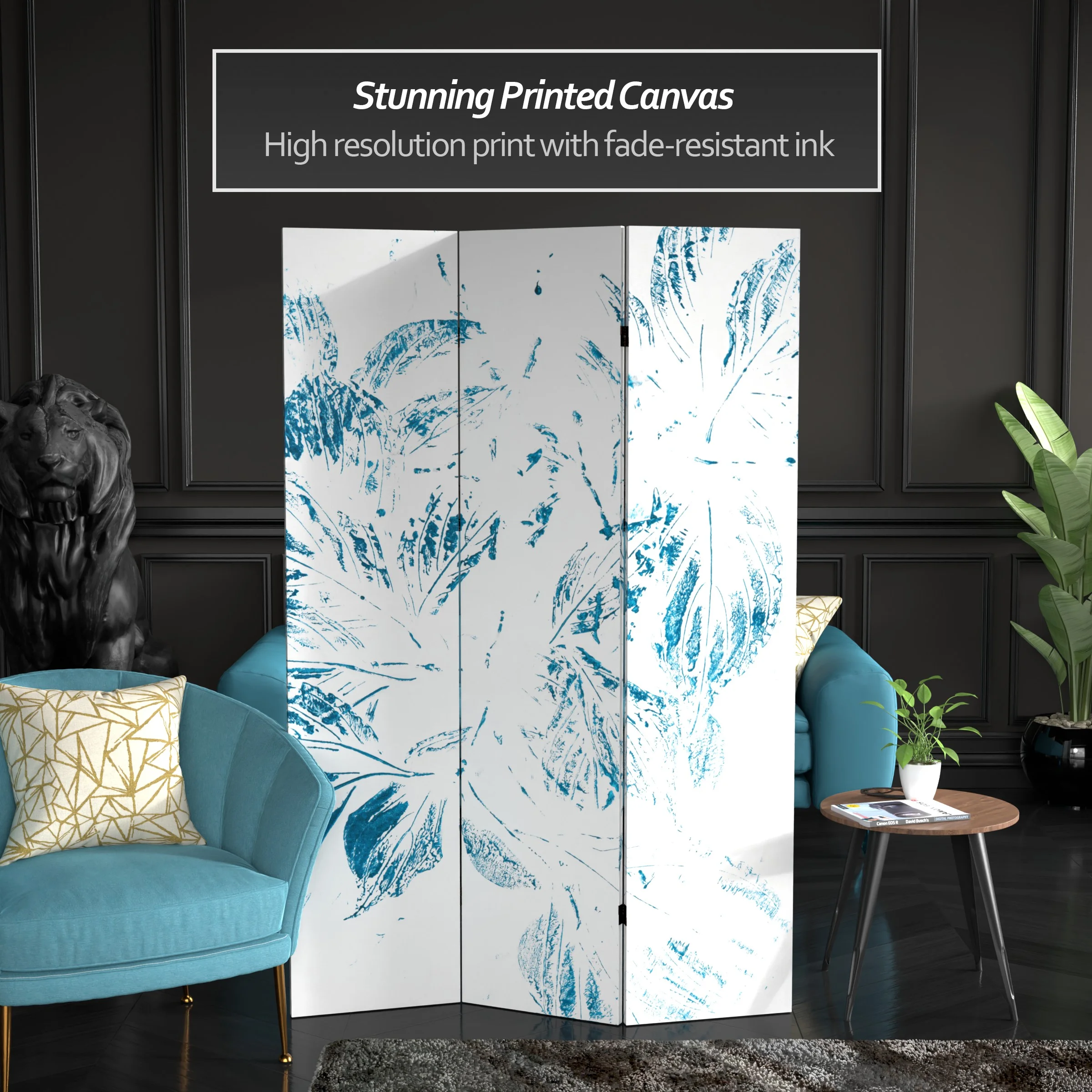 Handmade Spring Morning 5.25-foot Tall Canvas Room Divider (China)