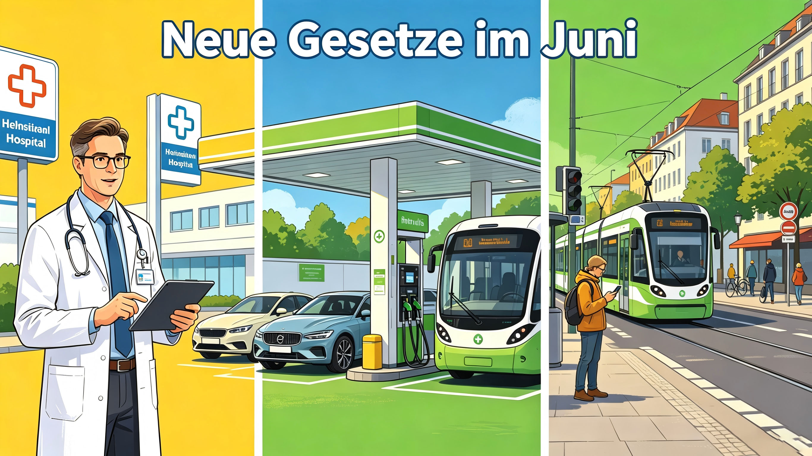 Neue Regelungen Juni 2026 Deutschland – Organspende, Treibstoffpreise und Verkehrsunfälle