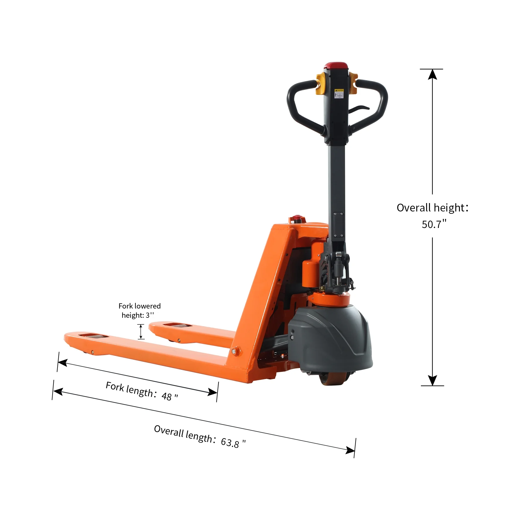 Tory Carrier 3300lbs Lithium Powered Pallet Trucks Electric Pallet Jack  48"Lx27"W