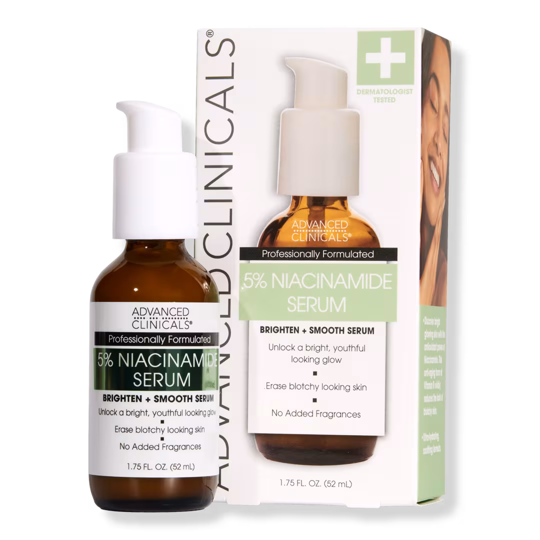 Advanced Clinicals  5% Niacinamide Brighten + Smooth Face Serum