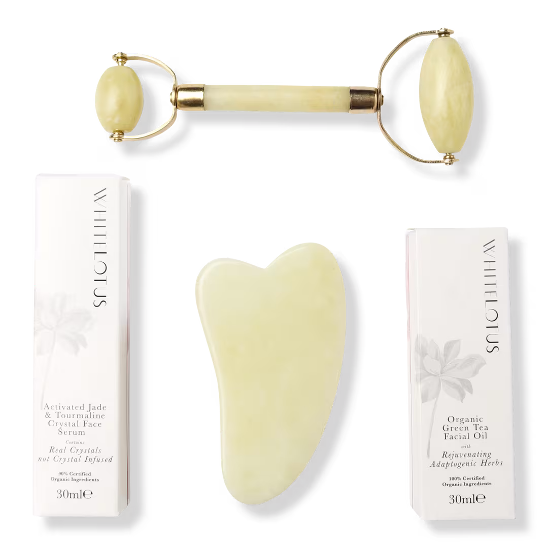White Lotus Beauty  Genuine Jade Crystal Facial Set