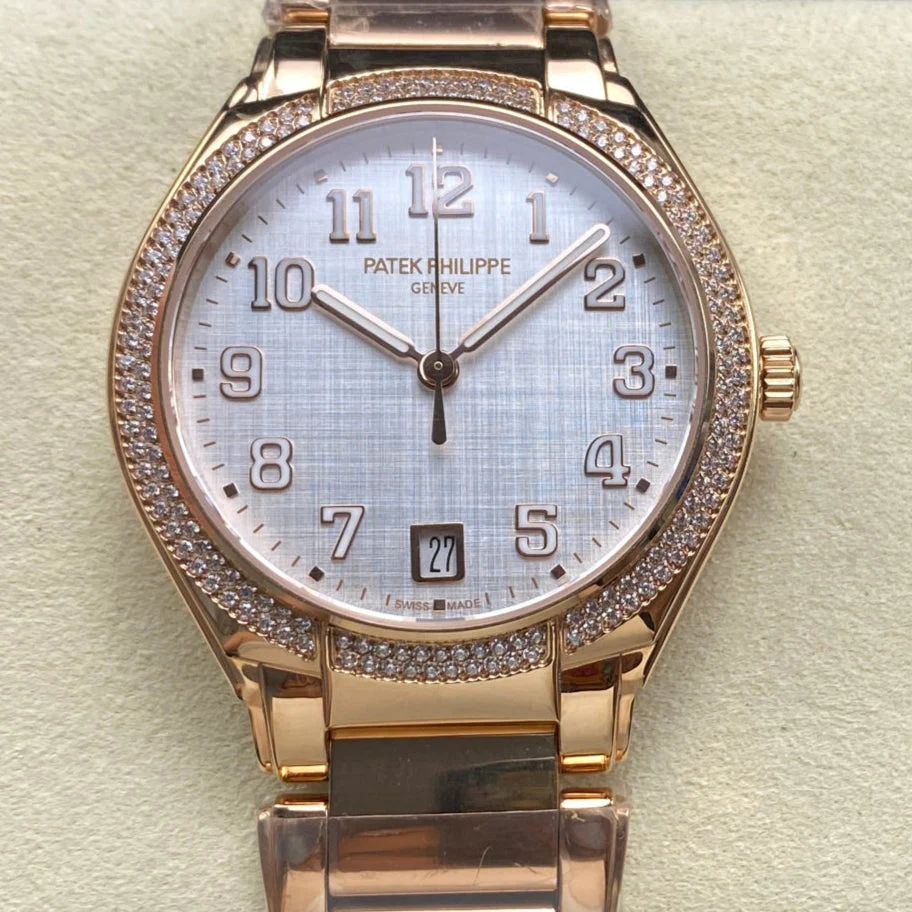 PATEK Twenty-Four 36mm Diamond Pink Gold White Dial