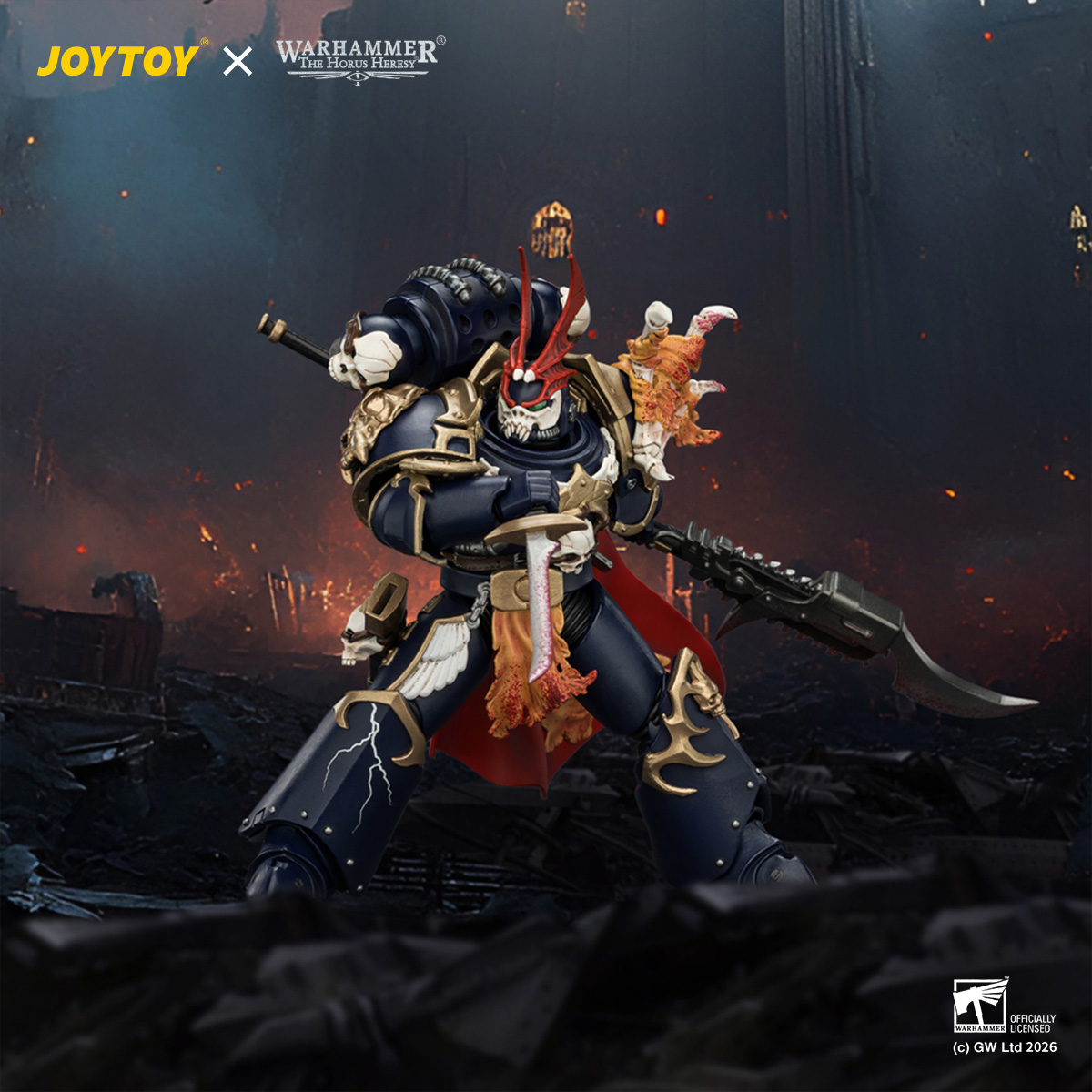 JOYTOY JT04582 Warhammer The Horus Heresy 1:18 Night Lords The Prince of Crows Sevatar First Captain of the Night Lords - JOYTOY WORLD
