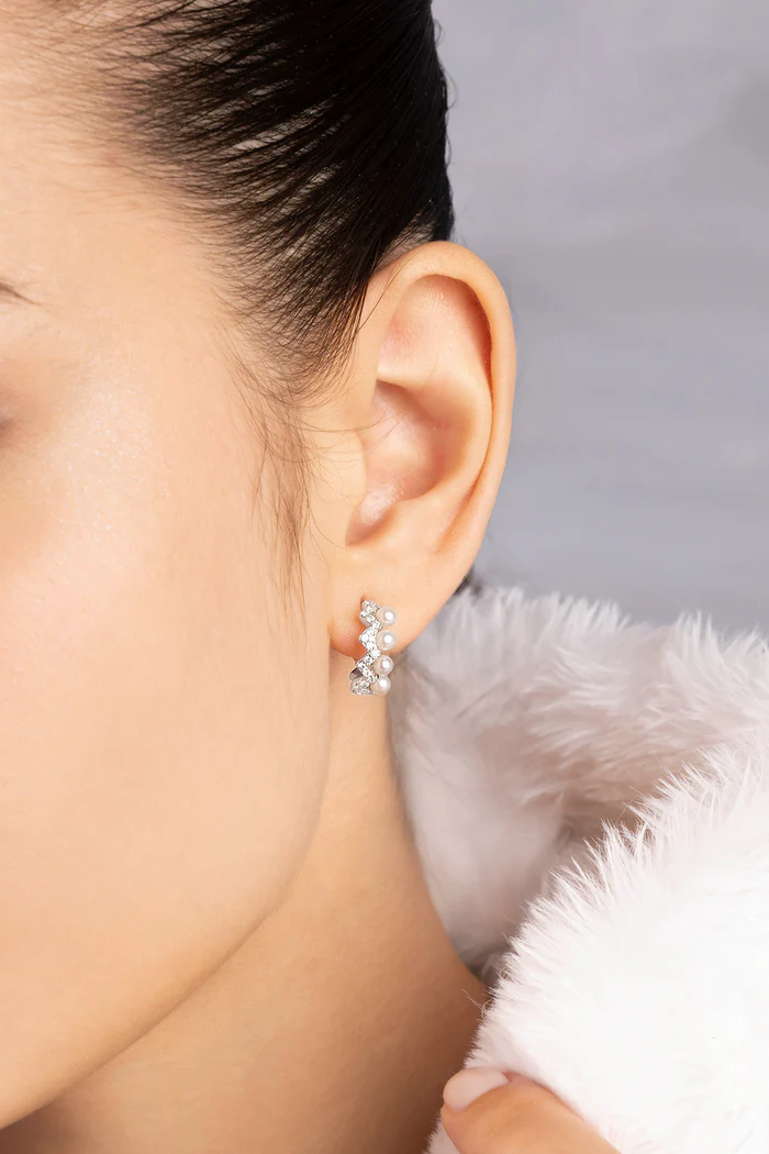 Orecchini Up and Down con Perle