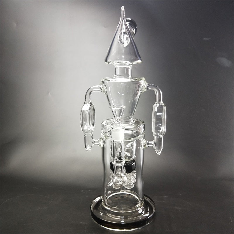 15 Triangle Recycler Glass Bong