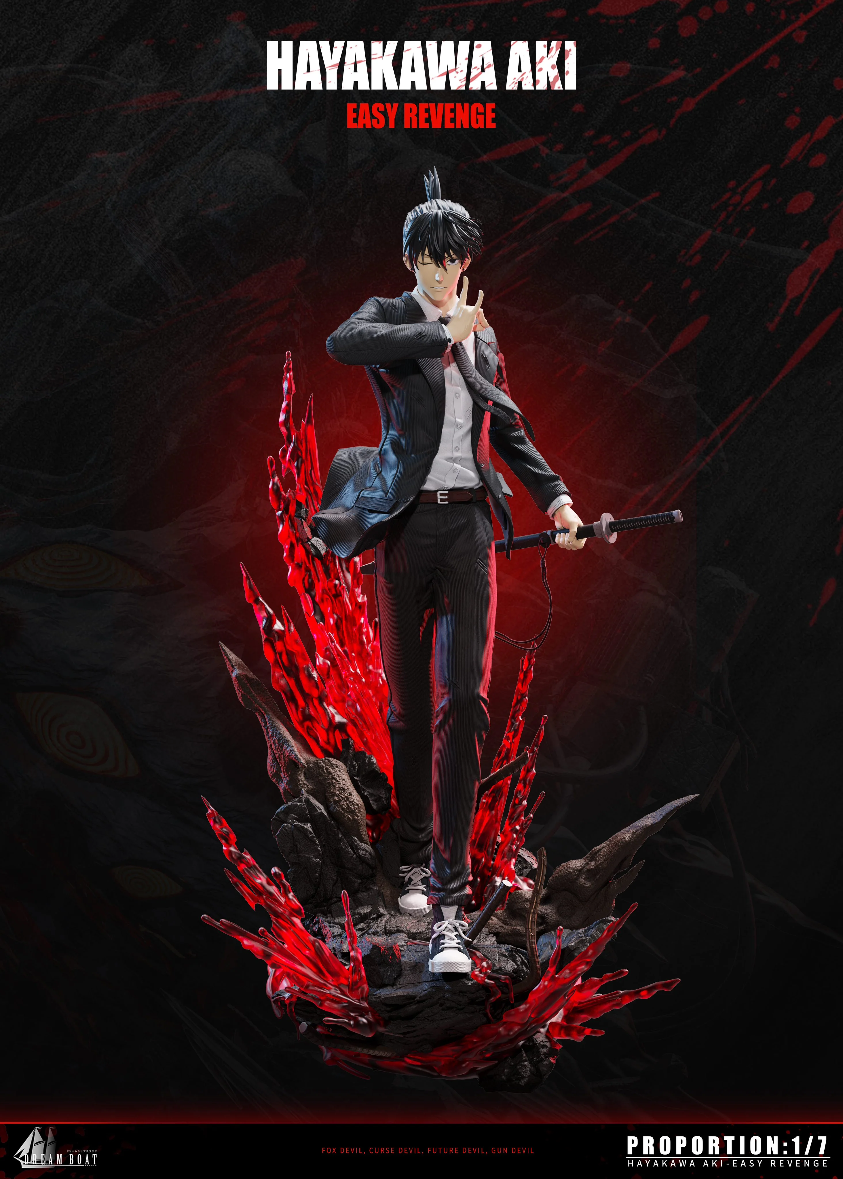 Chainsaw Man - Hayakawa Aki | 1:6 Resin Statue | von Dream Boat Studio