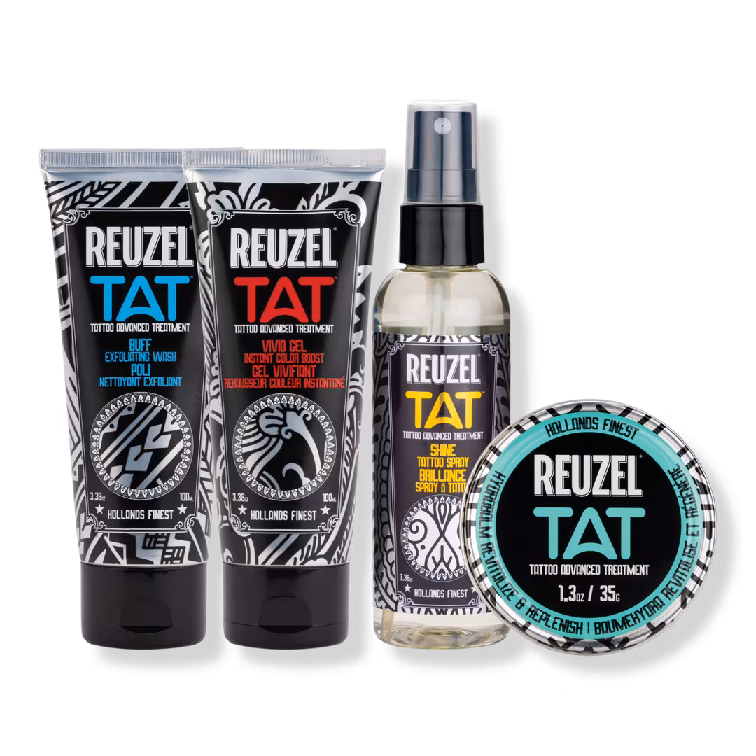 REUZEL  Tattoo Advanced Treatment Collection - Buff, Shine, Hydrabalm, & Vivid Gel