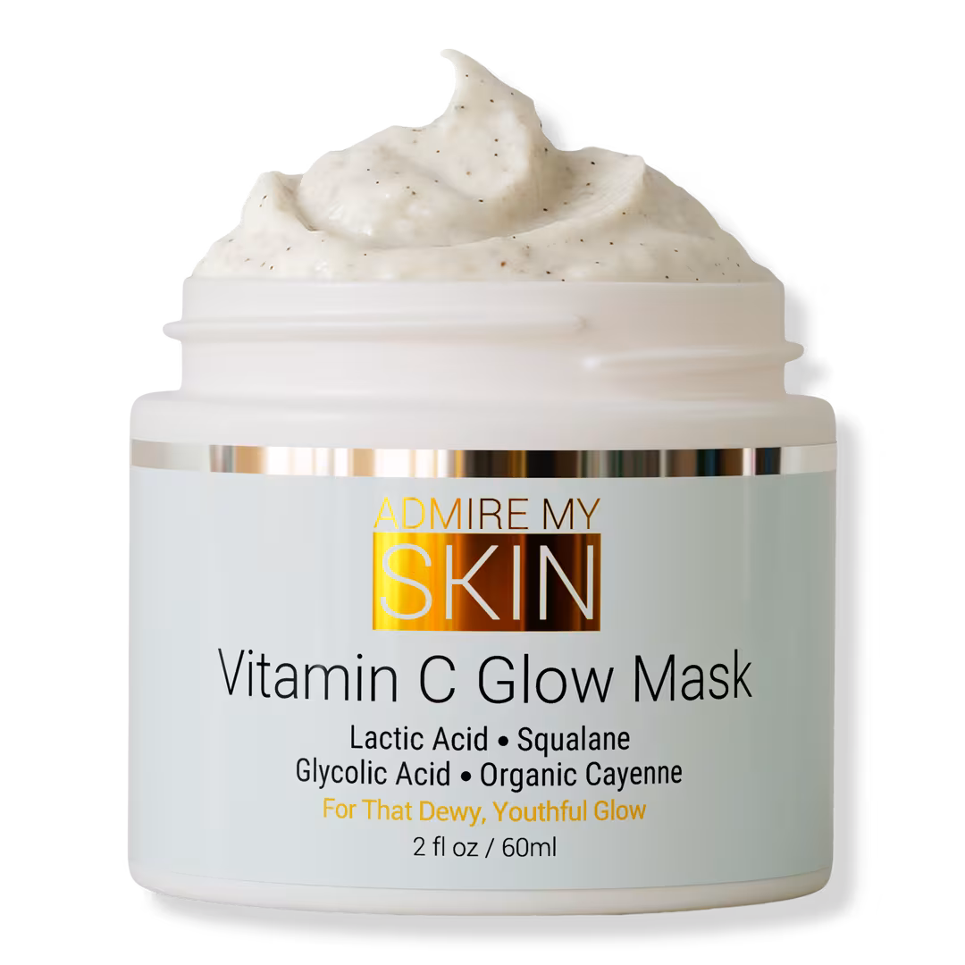 Admire My Skin  Vitamin C Glow Mask for Brightening - Contains Glycolic and Lactic Acids