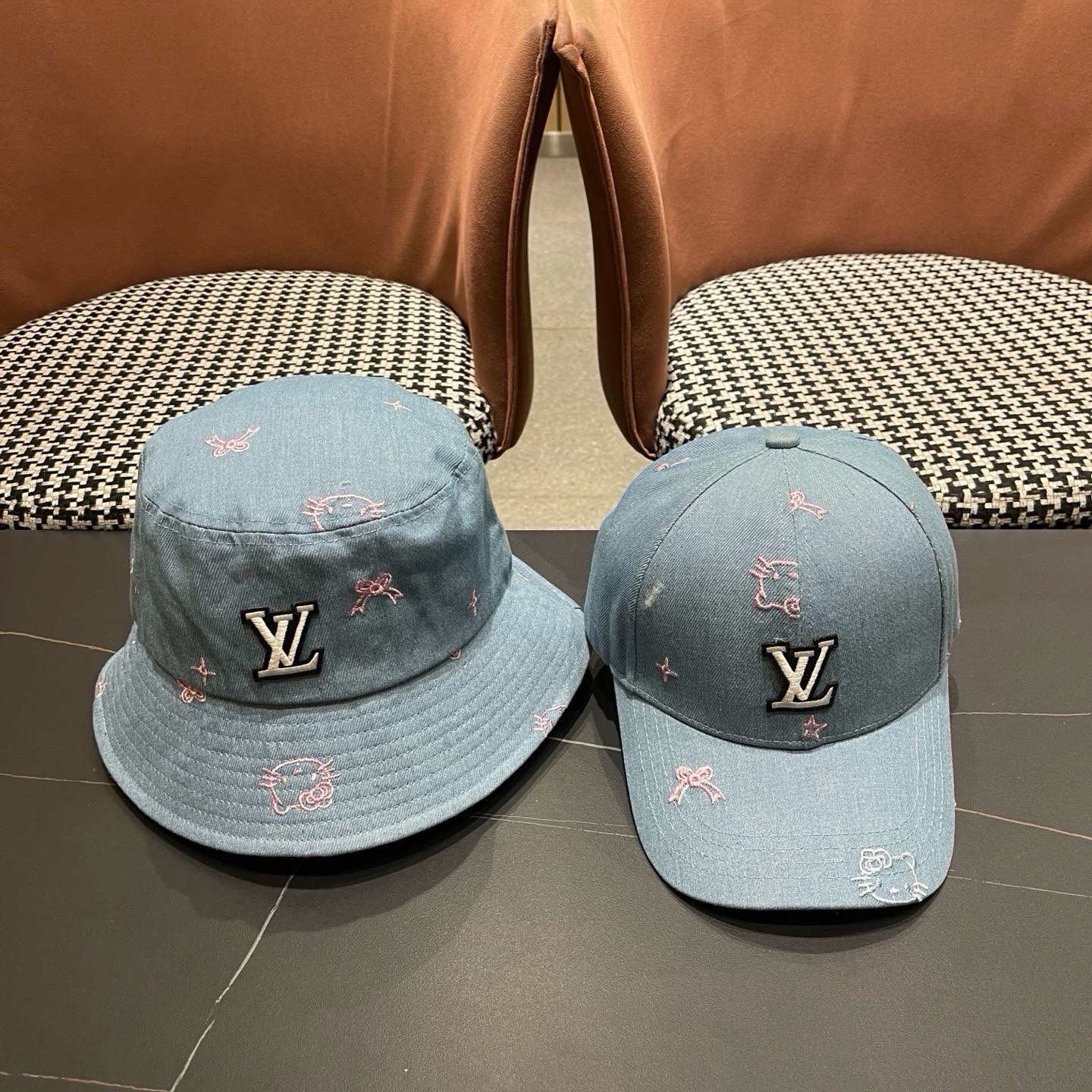 LV Initials Baseball Cap Adjustable Hat