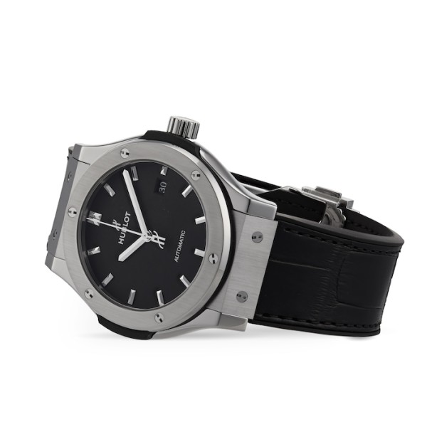 Replica Hublot Classic Fusion Men Automatic Black Leather Watch 542.NX.1171.LR