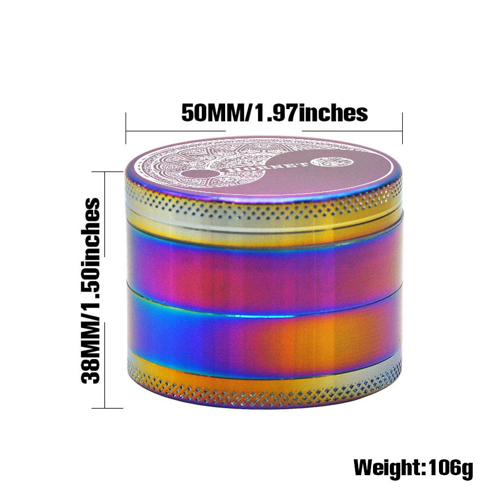 Rainbow Aluminium Alloy 2 Herb Grinder 4 Piece