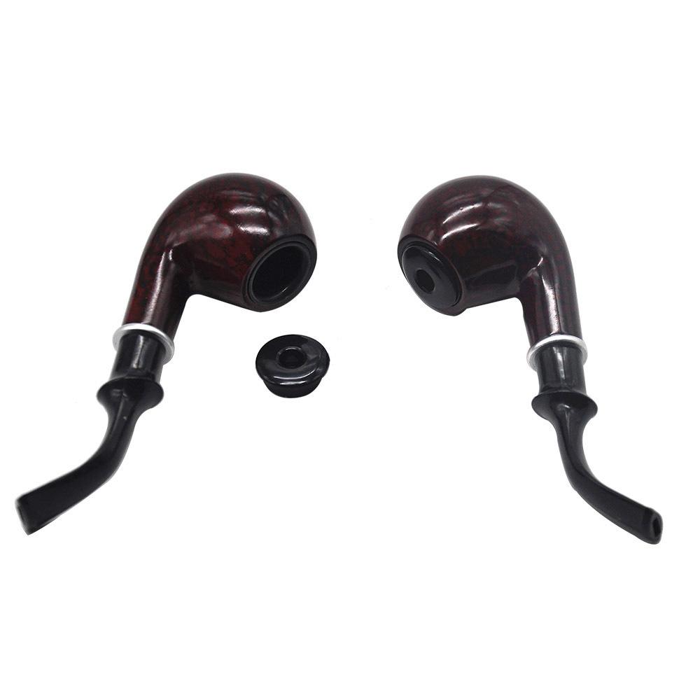 Tobacco Wooden Sherlock Pipe w/ Cover