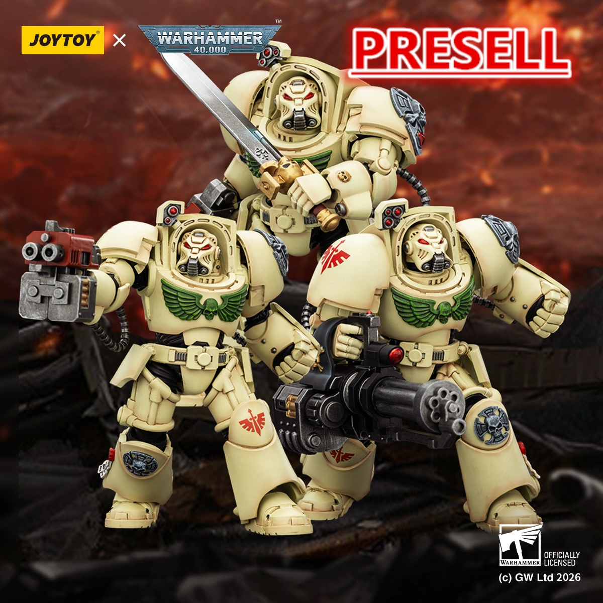 JOYTOY Warhammer 40k 1: 18 Dark Angels Deathwing Terminators - JOYTOY WORLD