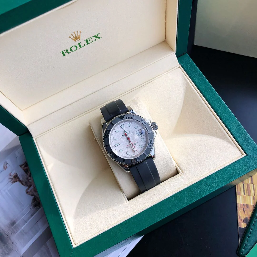 Rolex Watch YACHT-MASTE BLACK BEZEL WHITE DIAL Watch