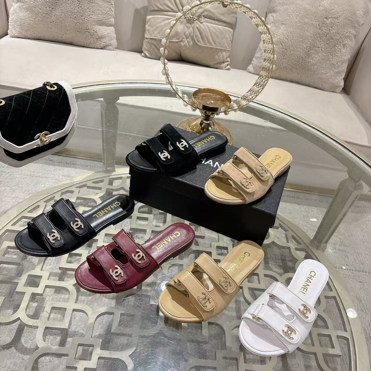 CHANEL CC Spring Flat Sandals