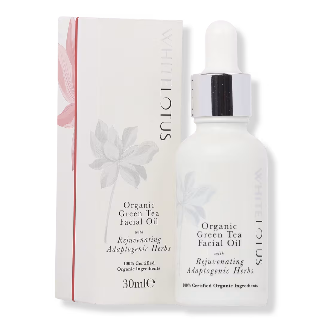 White Lotus Beauty  Green Tea Facial Oil With Rejuvenating Bioactive Herbs