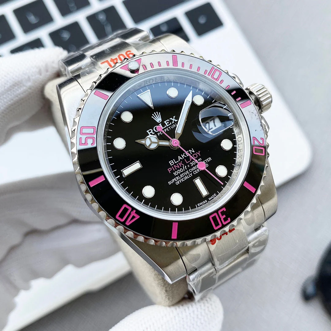 Rolex Watch SUBMARINER DATE 40MM CUSTOM PURPLE BEZEL BLACK DIAL Watch