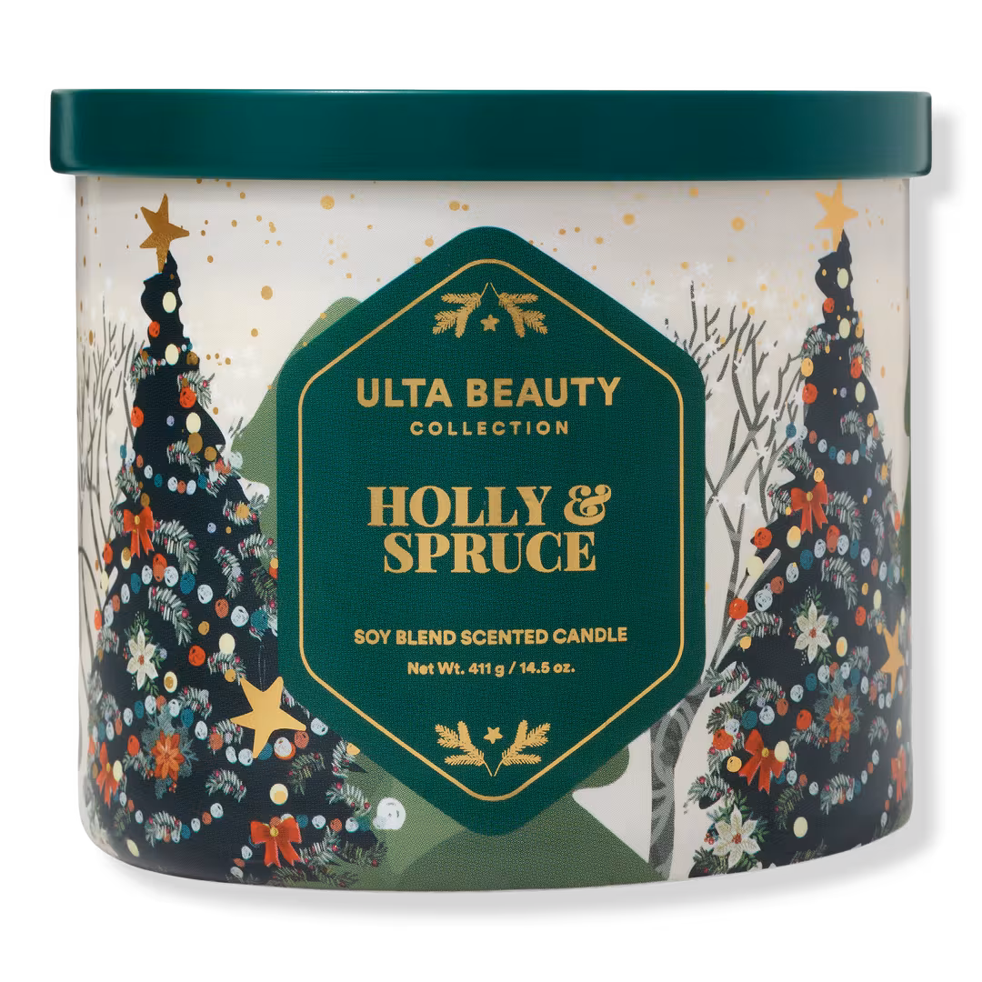 ULTA Beauty Collection  Holly & Spruce 3-Wick Candle