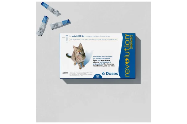 Revolution Topical Solution for Cats, 5.1-15 lbs, (Blue Box)