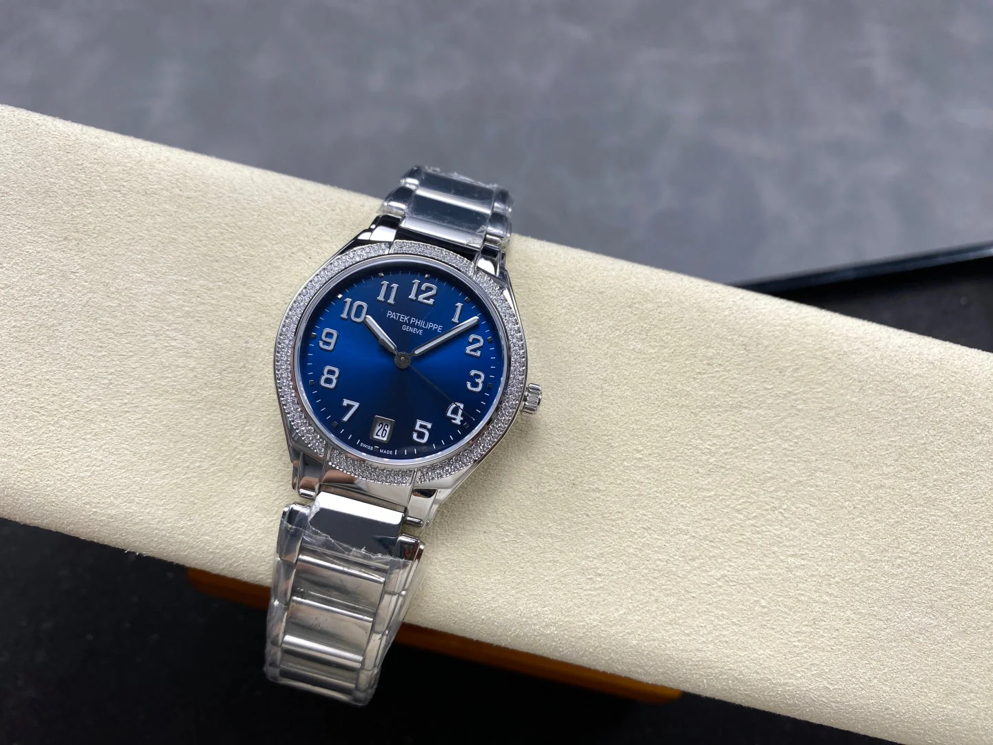 PATEK Twenty-Four 36mm Silver Blue Diamond