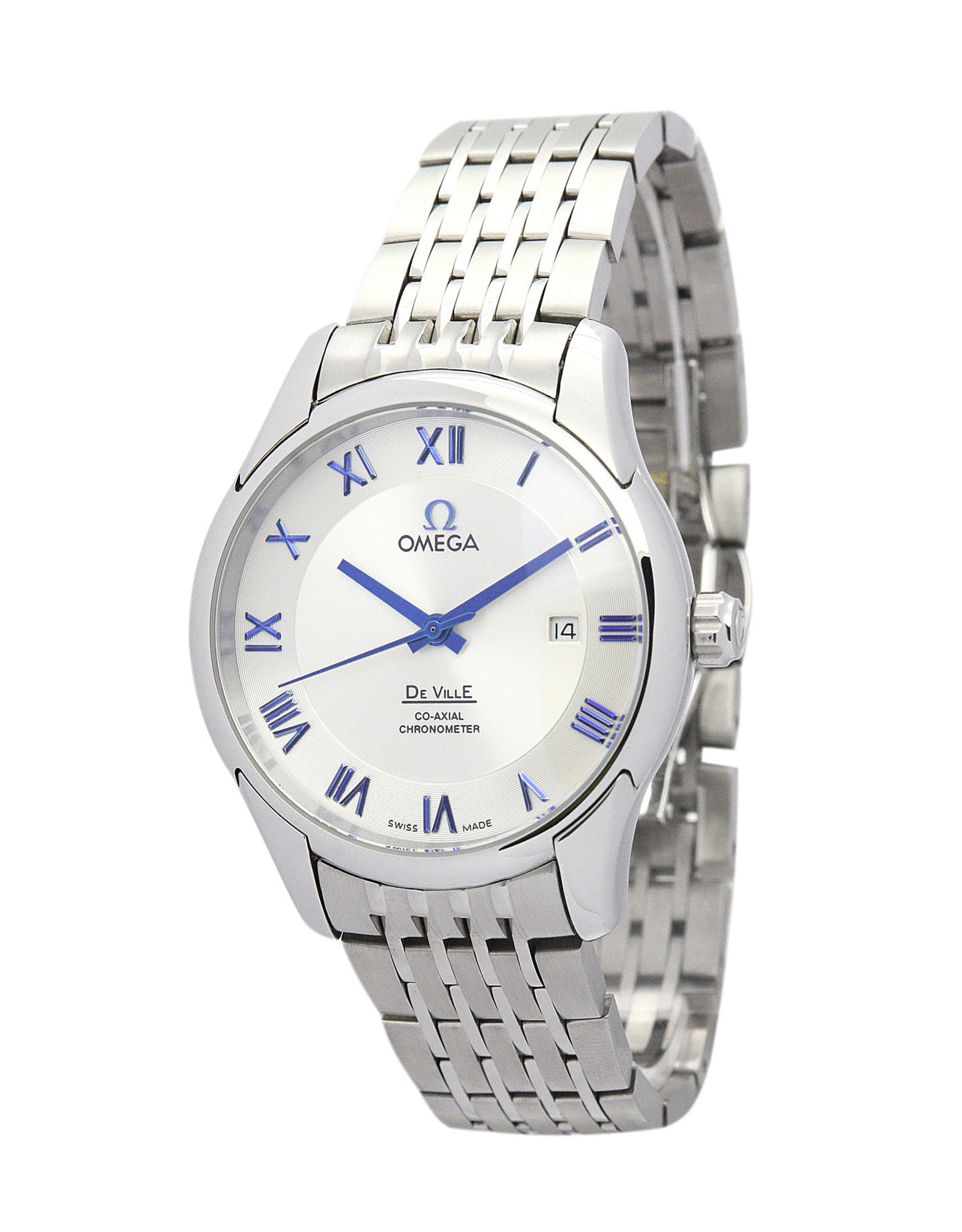 Replica Omega De Ville Hour Vision White Dial Stainless Steel Strap 41MM