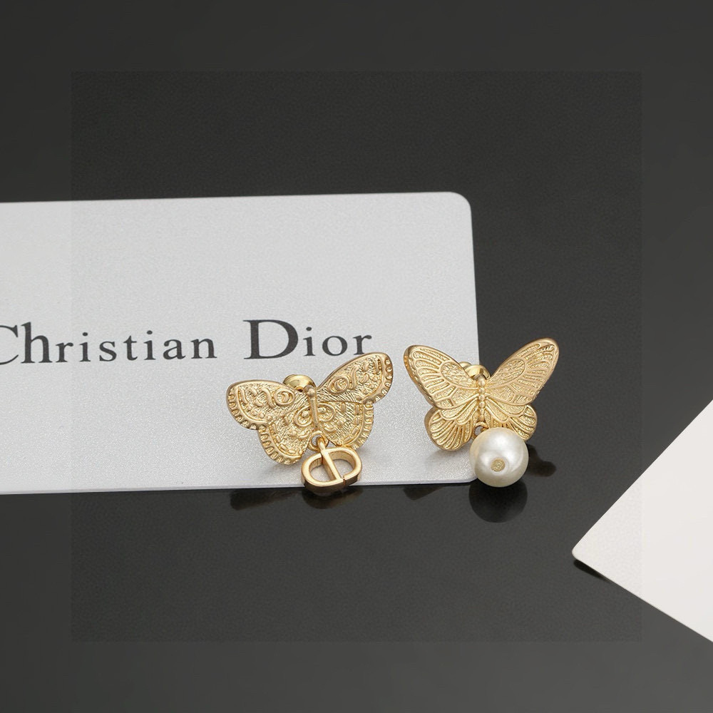 Dior Butterfly Stud Earrings