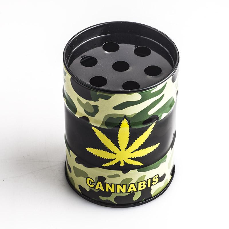 Oil Drum Shaped Tin Ashtray (Random Pattern)