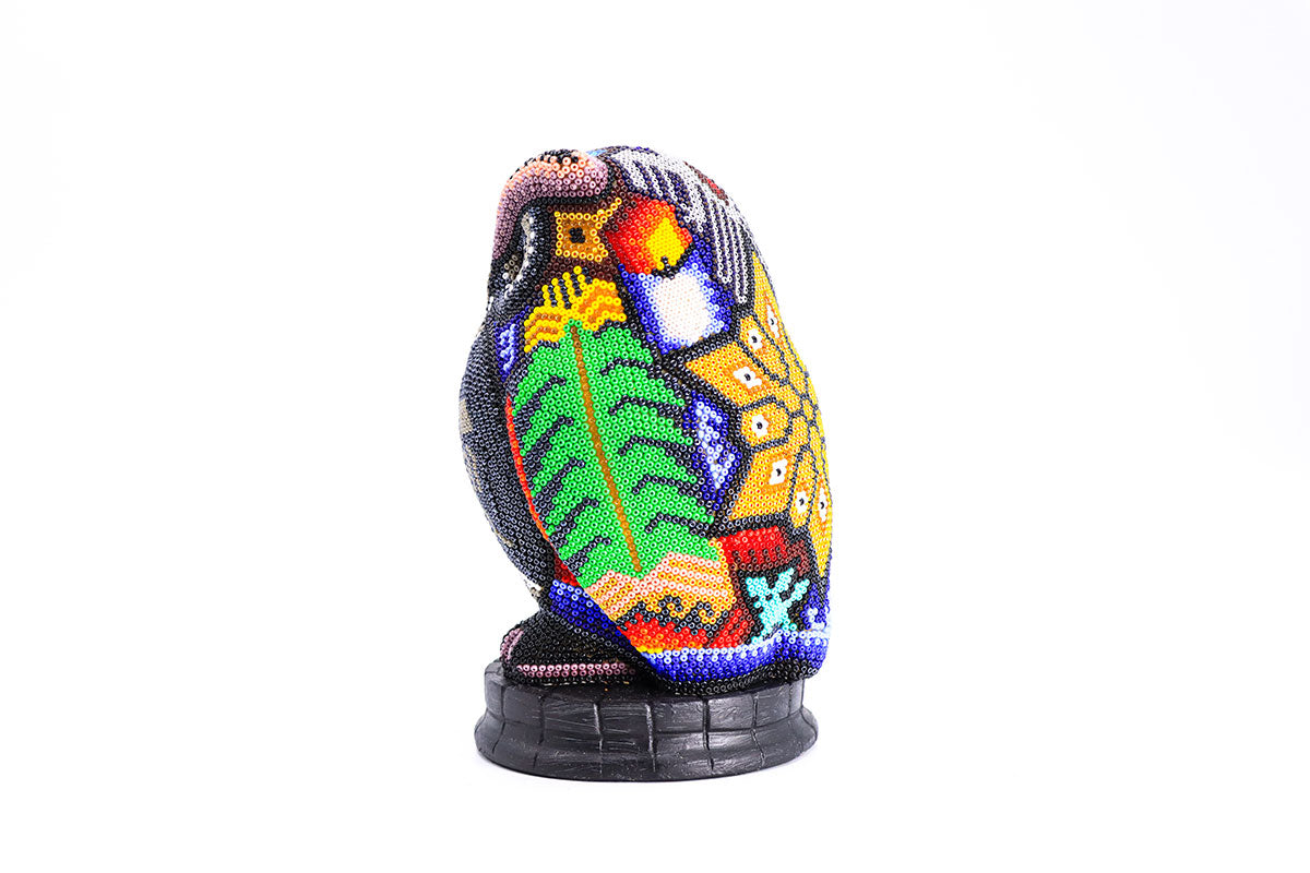 Búho Chico - Obra de Arte Huichol